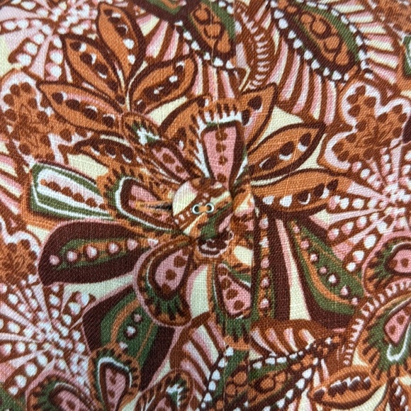 Garnet Hill Vale 100% Linen Tank Dress. Floral/Paisley Print. Size 12. - Picture 5 of 14